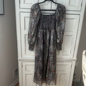 O.P.T.Anthro Floral Long Sleeve Dress